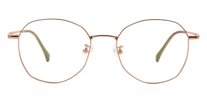 Mouse Squeak Titanium Alloy Geometric Teenager Eyeglasses,Super light and hypoallergenic - Gold