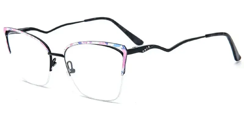 Neenah Women's 55mm Cat Eye Stainless Steel Optical Frame | Eyewear Factory Wholesale - Pink