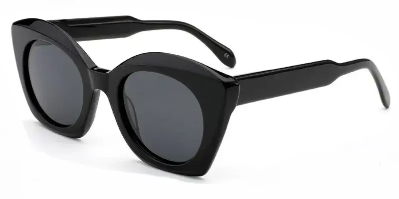 Newburgh 50mm Womens Luxury Acetate Sunglasses | China Manufacturer Supply - Black