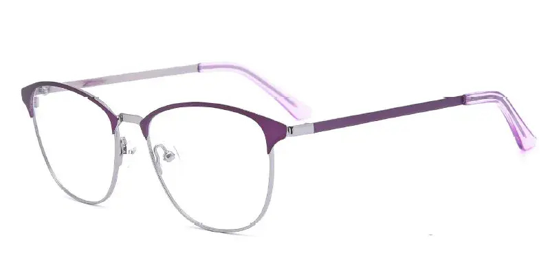 Norman - Factory Direct 52mm Unisex Stainless Steel Optical Frame - Purple