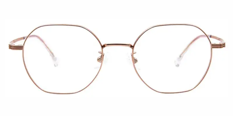 Otter Titanium Aolly Rectangle Teenager  Optical Frame, S-Shaped Nose Pads, Enhanced Comfort - Gold