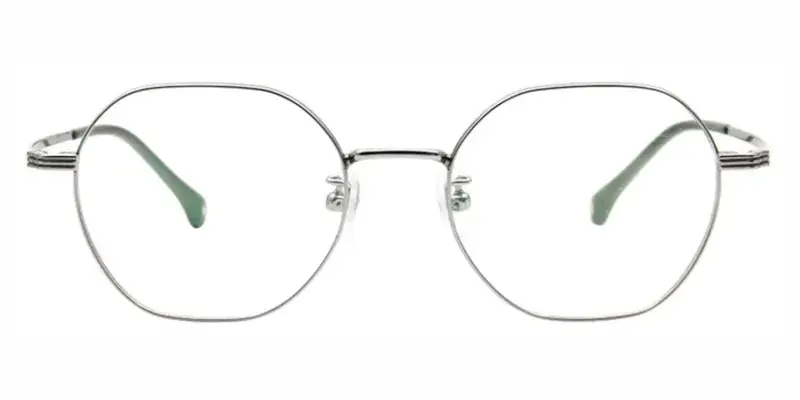 Otter Titanium Aolly Rectangle Teenager  Optical Frame, S-Shaped Nose Pads, Enhanced Comfort - Silver