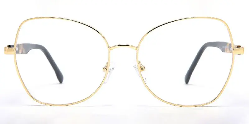 Paltz Full Rim Butterfly Metal Optical Frame Bulk Wholesale - Gold