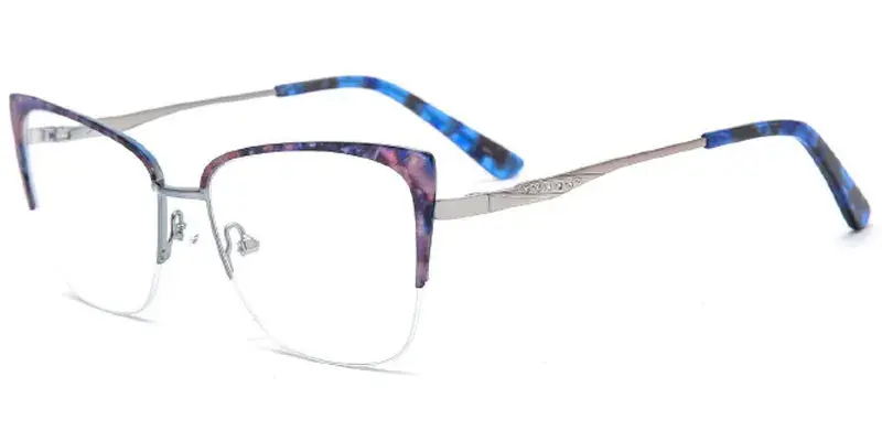 Parma 54mm Flexible Women's Metal Optical Frame | Eyeglasses OEM - Purple