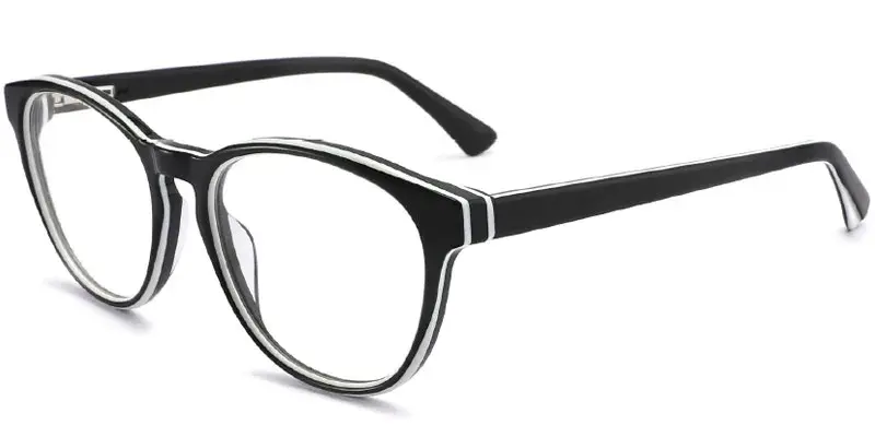 Parrot Handcrafted Kids Pantos Acetate Spectacle Frame,48mm - Black
