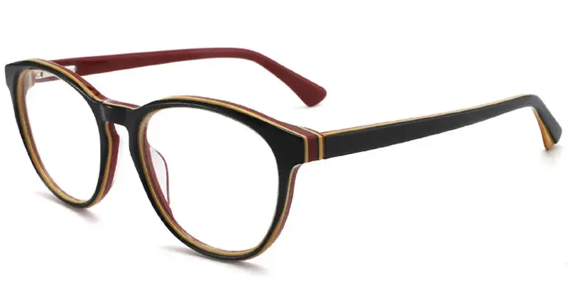Parrot Handcrafted Kids Pantos Acetate Spectacle Frame,48mm - Red