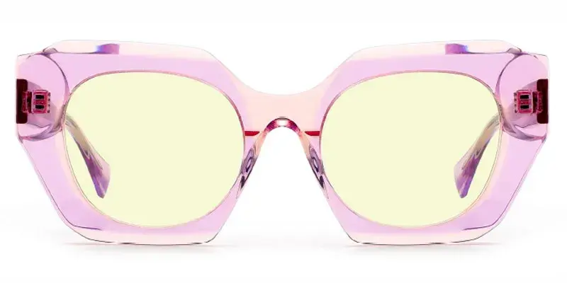 Peekskill Women's Bold Futuristic Acetate Sunglasses | Factory Direct Wholesale - Purple