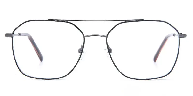 Perry | Bulk Order Men's Geometric Metal Eyewear Frame - Dark Gunmetal