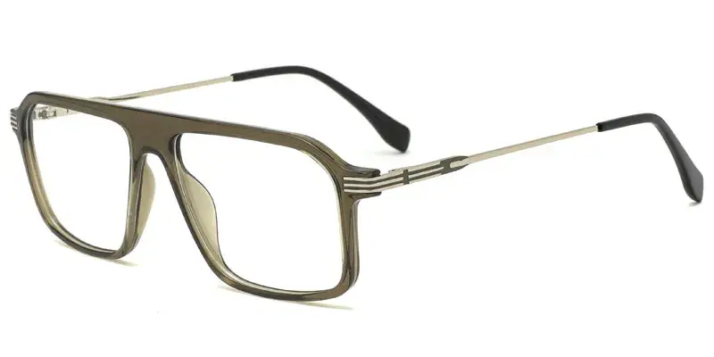 Peterborough Men's Square TR90 Eyeglasses Frame Wholesale at Factory Price, 53mm - Oliver Green