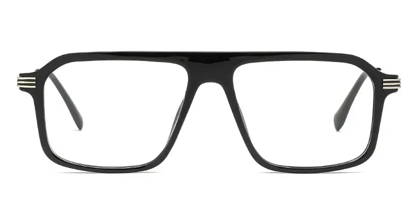 Peterborough Men's Square TR90 Eyeglasses Frame Wholesale at Factory Price, 53mm - Black
