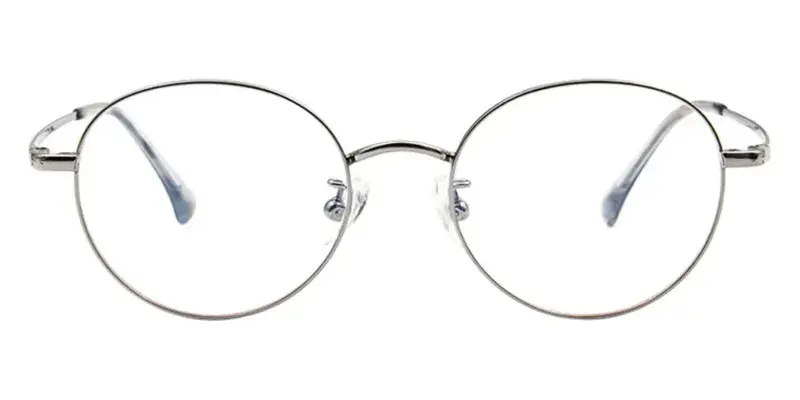 Polar Bear Titanium alloy Round Teenager Eyewear,Ion Plating Finish,Optical-grade polish - Silver