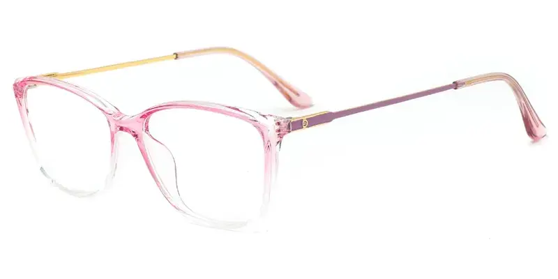  Poppy Women Oval TR90 Metal Hybrid Eyewear, Natural Color Gradient - Pink