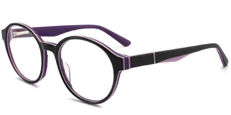 Squirrel Vintage Round Acetate Frames for Kids, 50mm - Purple
