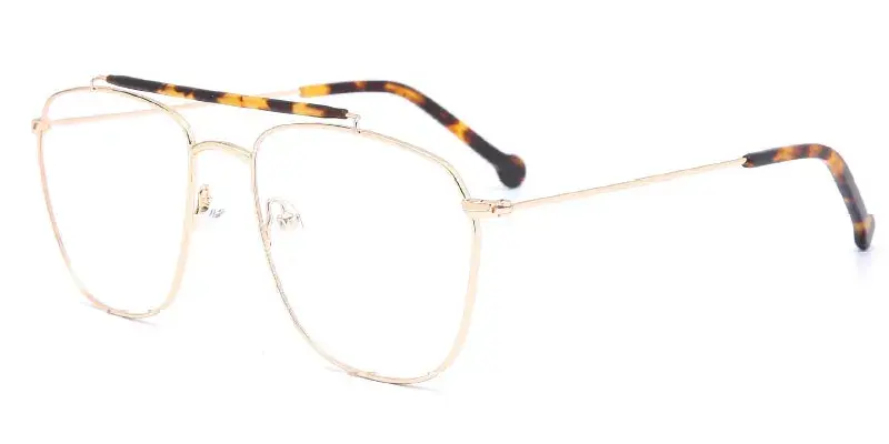 Rotterdam Extended Unisex Pilot Metal Optical Frame Manufacturer, 56mm - Gold