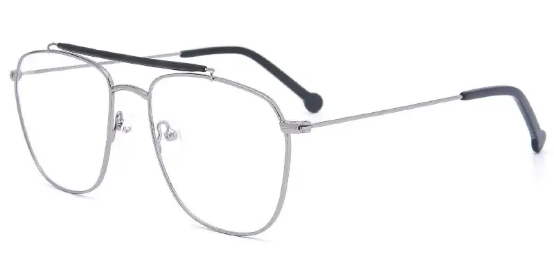 Rotterdam Extended Unisex Pilot Metal Optical Frame Manufacturer, 56mm - Light Gunmetal