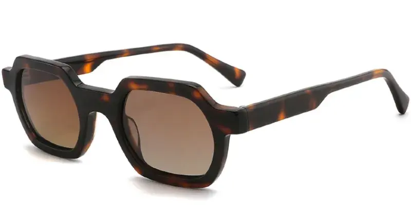 Salem Geometric Acetate Sunglasses, 49mm - Brown Tortoise