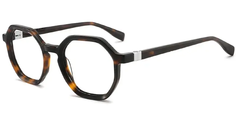Shreveport Geometric Acetate Eyeglasses Frame, 50mm - Brown Tortoise