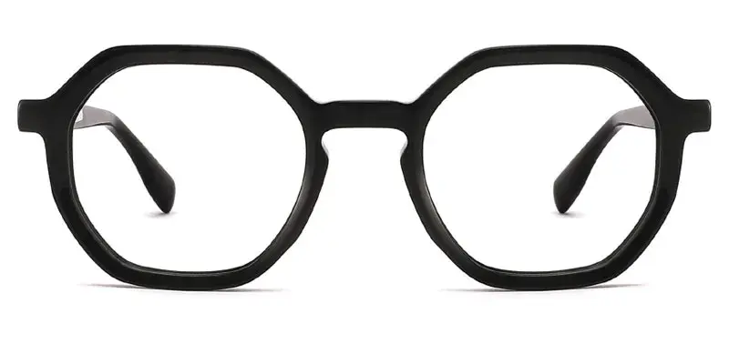 Shreveport Geometric Acetate Eyeglasses Frame, 50mm - Black