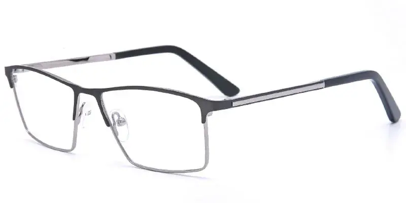 Spearfish 54mm Men's Stainless Steel Optical Frame Factory Direct Stock - Black/Gun