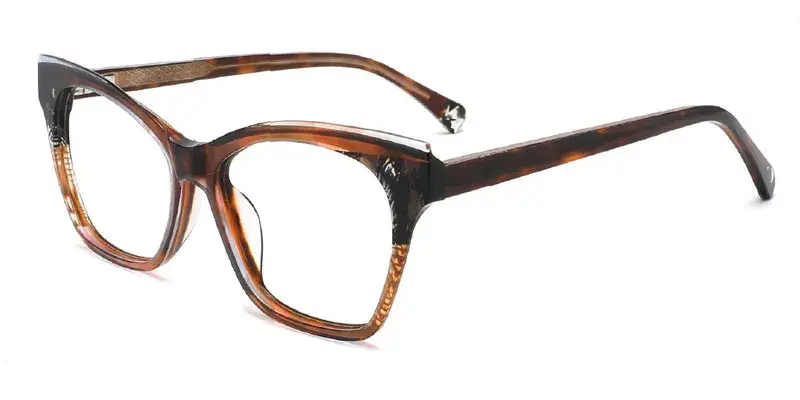 Square Laminated Optical Frame for Women - Red
