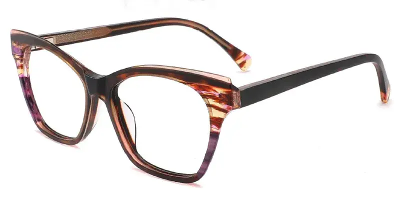 Square Laminated Optical Frame for Women - Red