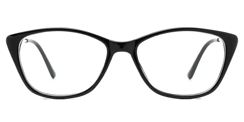 Tulip Womenfolk TR90 Oval Optical Frame, Transparent Tones, Light Vision - Black