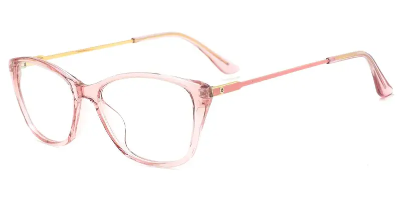 Tulip Womenfolk TR90 Oval Optical Frame, Transparent Tones, Light Vision - Pink