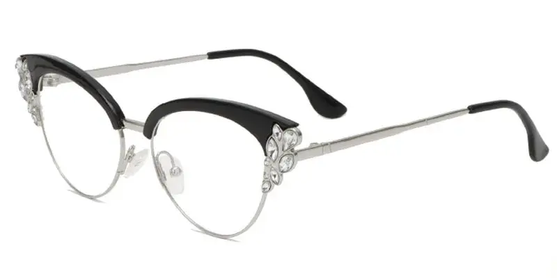 Victoria Women's Trendy Metal Optical Frame - Silver