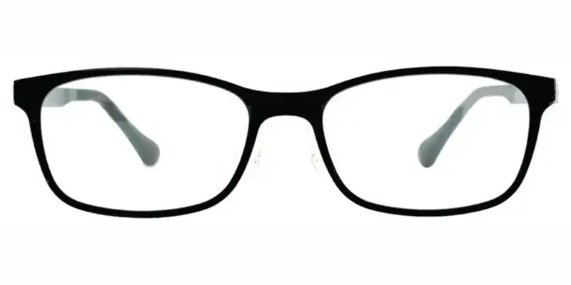 Whale G850 Youth Rectangle Eyeglasses, Rounded Edge, Injury Prevention - Black