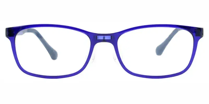 Whale G850 Youth Rectangle Eyeglasses, Rounded Edge, Injury Prevention - Blue