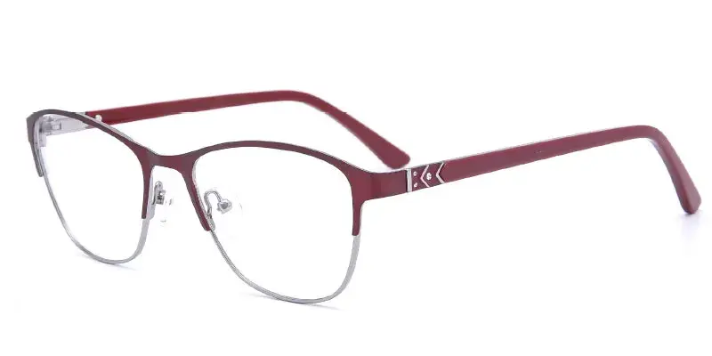 Youngstown Womens Full Rim Metal Optical Frame Bulk Order Ready Stock, 53mm - Red