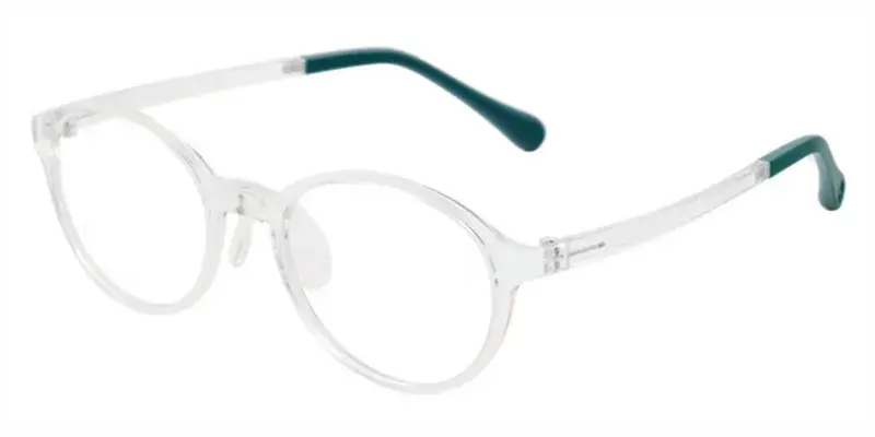 Cloud G850 Teenager Oval Optical Frame, Color Saturated, Crystal Clear - Crystal Transparent