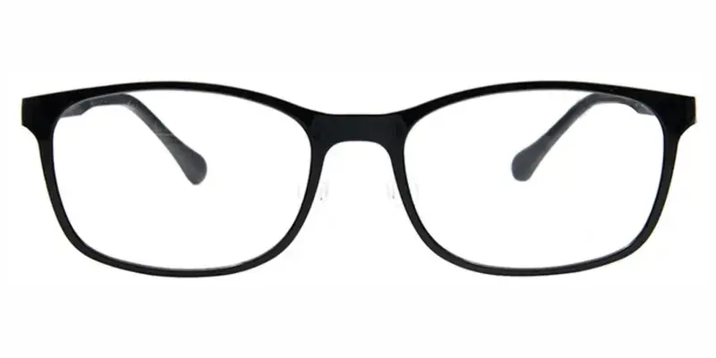 Piggy Oink G850 Young Adult Rectangle Optical Frame, Super Light, Zero Pressure Design - Black