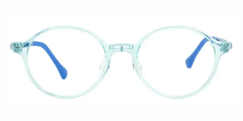 Teddy Shine TR90 Round Kids Eyewears,Skin-Friendly Softness,Reduce Pressure - Blue