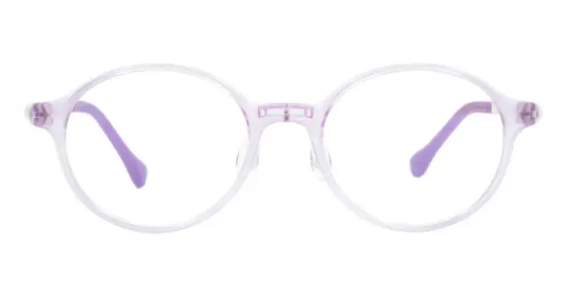 Teddy Shine TR90 Round Kids Eyewears,Skin-Friendly Softness,Reduce Pressure - Purple