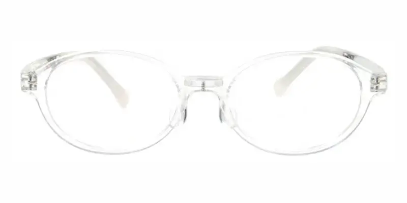Unicorn TR90 pink oval kids optical frame factory driect  - Crystal Transparent