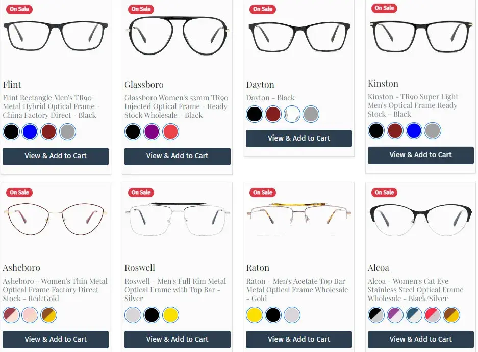 Wholesale Eyeglass Frames Distributor: Shim Sight’s B2B Supply Solutions