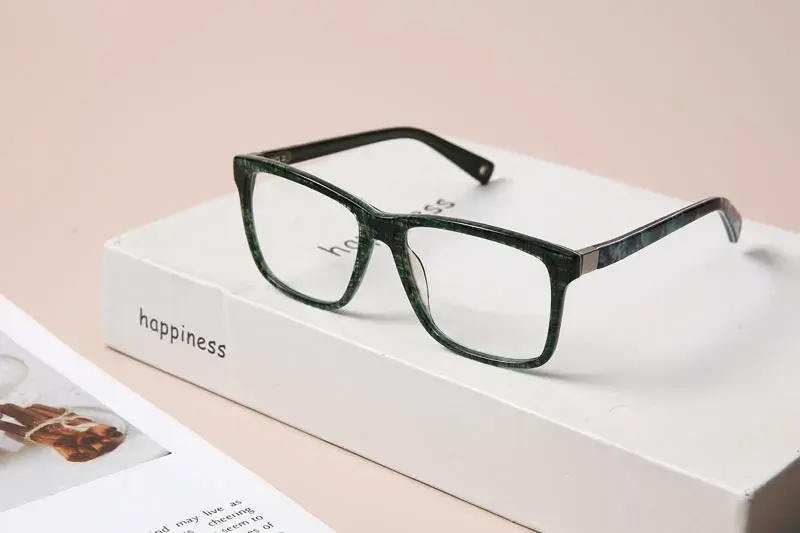 Acetate optical frame with demo lens