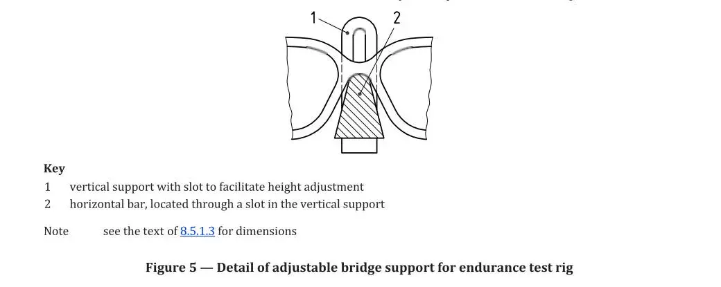 Figure 5 - Detail of adjustable bridge support for endurance test rig